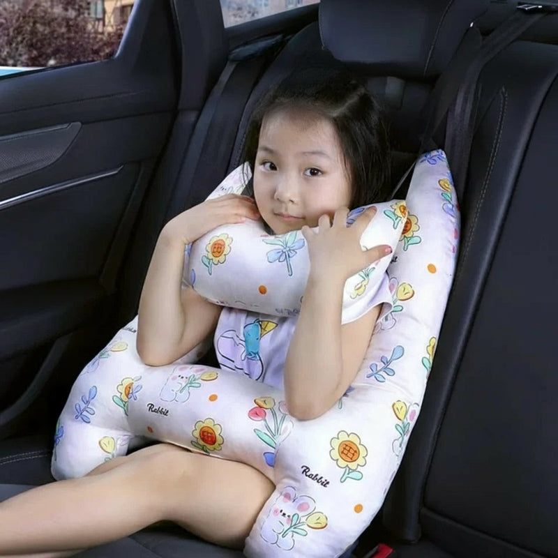 Travesseiro H-Shape para Viagem no Carro – Apoio de Cabeça & Pescoço Confortável para Crianças e Adultos