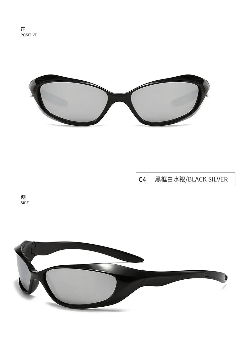 Óculos Y2K Punk Esportivo UV400 – Goggle Futurista Unissex