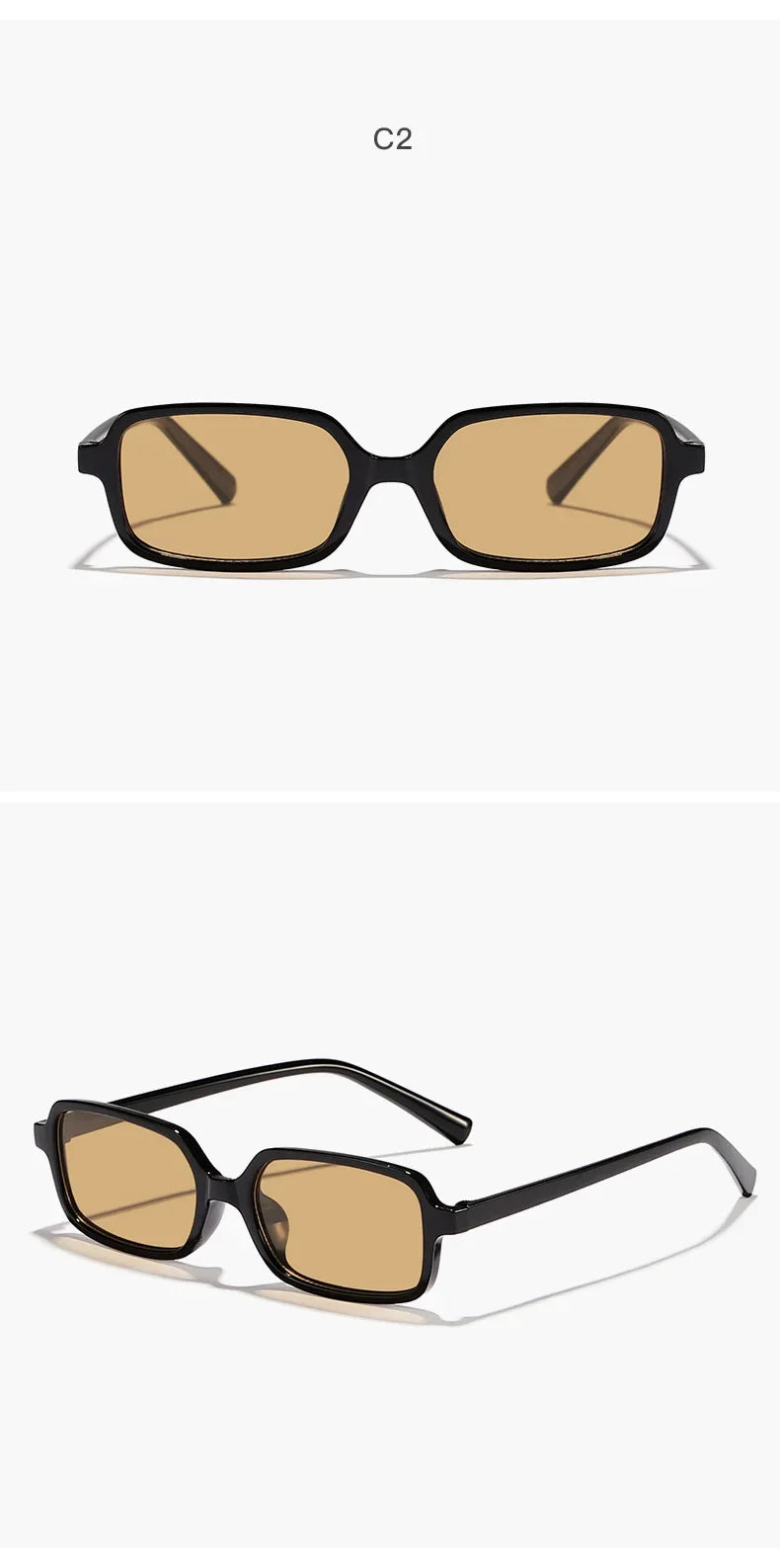 Óculos de Sol Retângulo Pequeno UV400 – Vintage 2025 Unissex