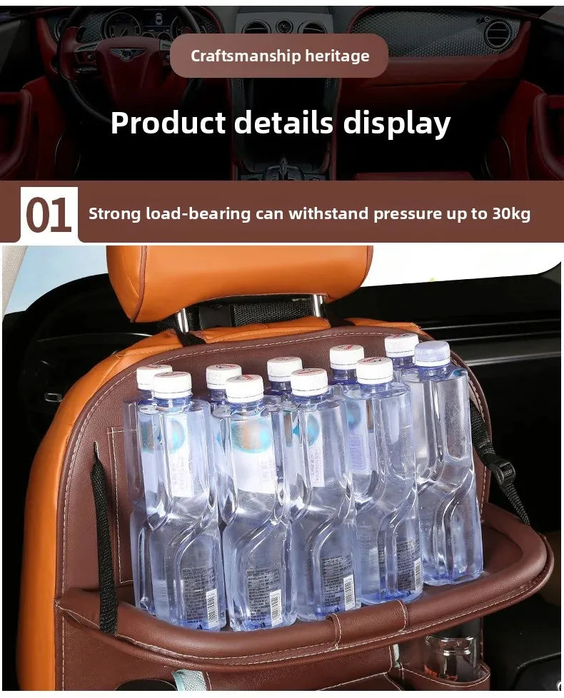 Organizador de Encosto em Couro PU – Porta-Objetos Universal p/ Carro