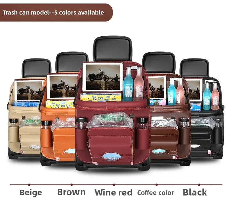 Organizador de Encosto em Couro PU – Porta-Objetos Universal p/ Carro