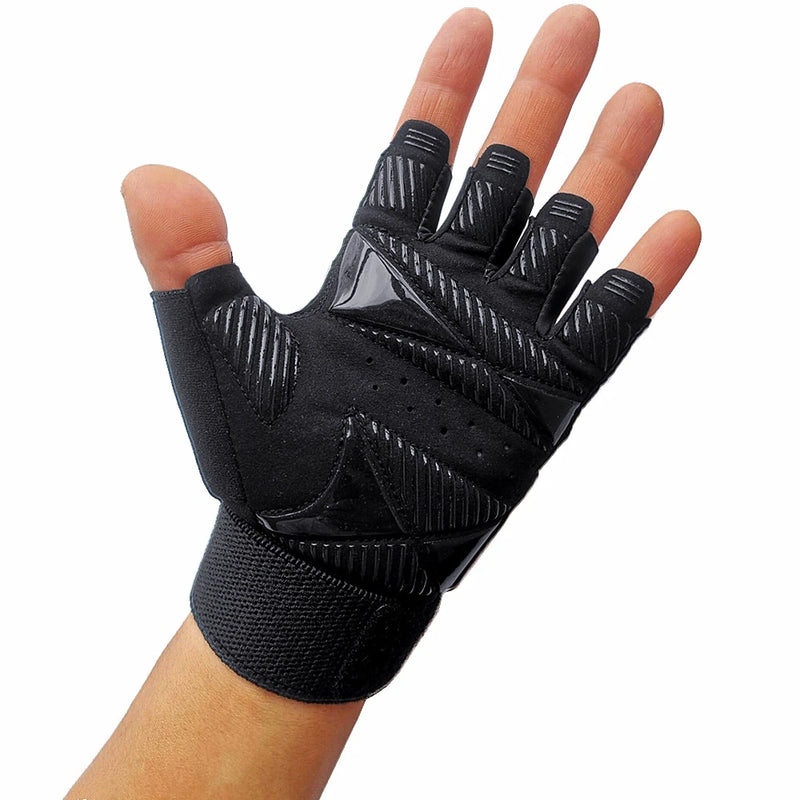 Luva Grip Pro p/ Musculação | C/ Munhequeira