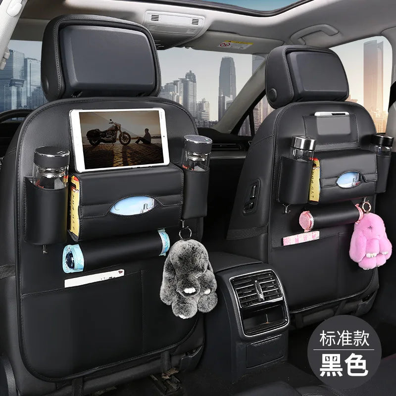Organizador de Encosto em Couro PU – Porta-Objetos Universal p/ Carro