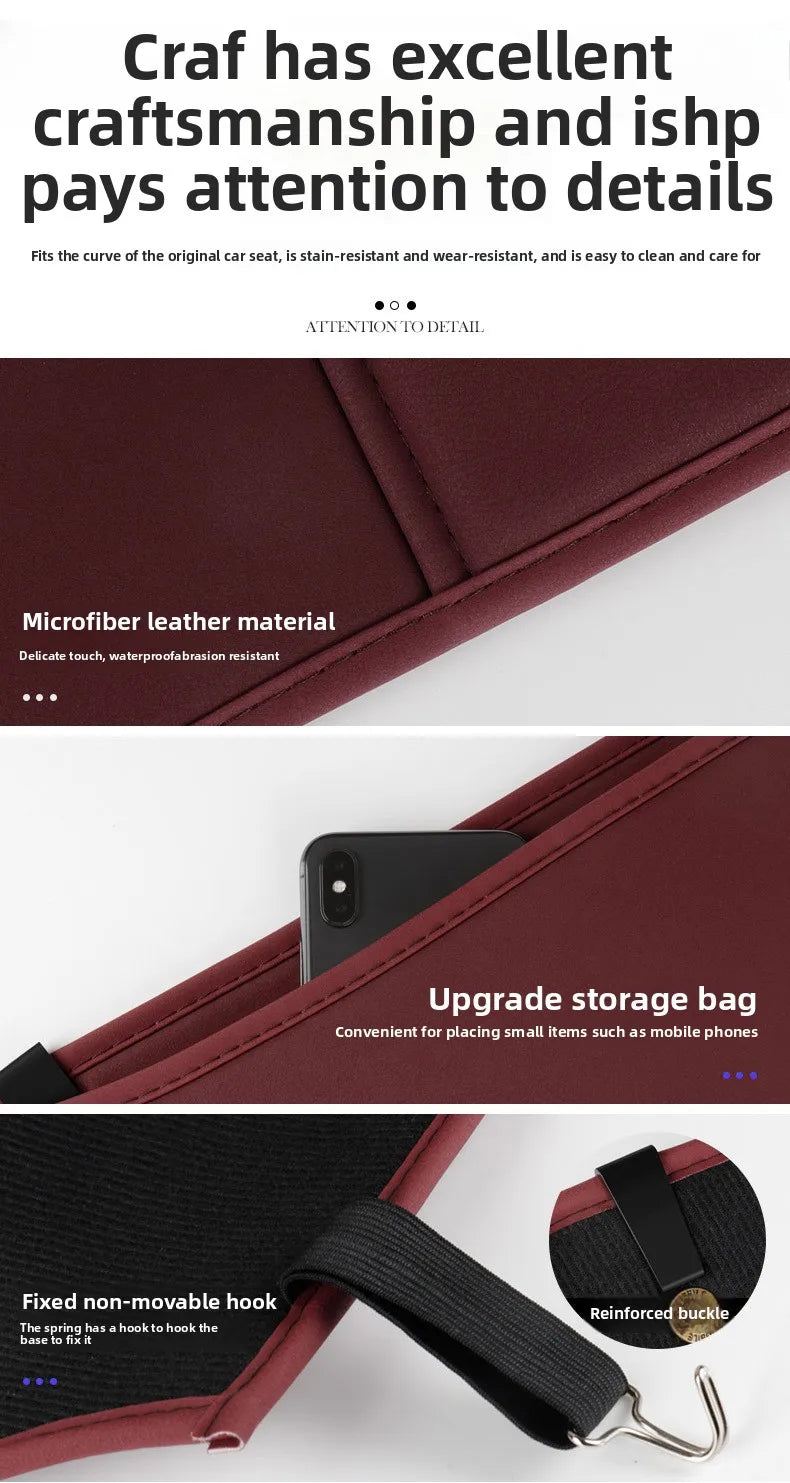 Organizador de Encosto em Couro PU – Porta-Objetos Universal p/ Carro