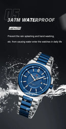 Relógio Masculino Aço Inox 43 mm | Quartz + Data 3 ATM