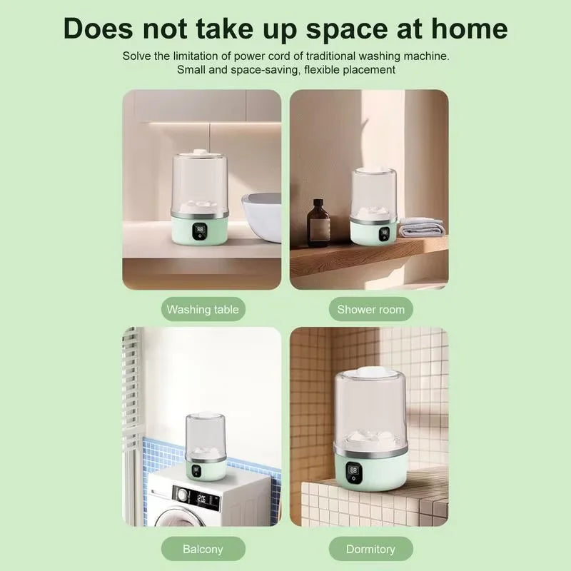 Mini Lavadora Portátil – Limpeza de verdade onde você estiver