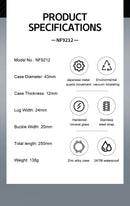 Relógio Masculino Aço Inox 43 mm | Quartz + Data 3 ATM