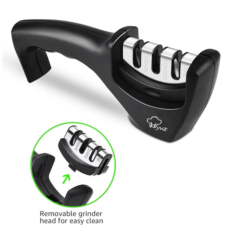 Afiador Pro 3–4 Estágios | Diamante, Tungstênio & Cerâmica