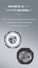 Relógio Masculino Aço Inox 43 mm | Quartz + Data 3 ATM