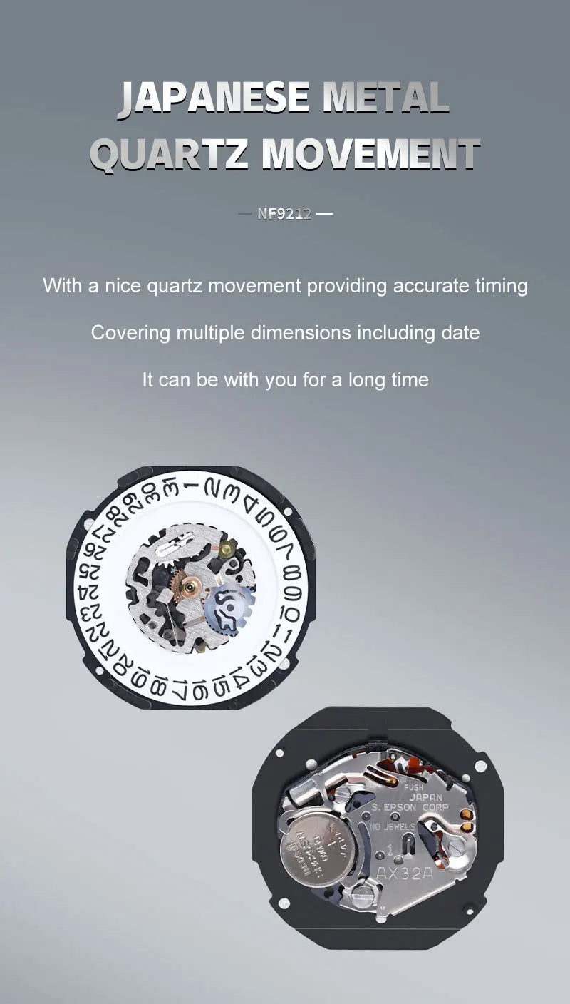 Relógio Masculino Aço Inox 43 mm | Quartz + Data 3 ATM