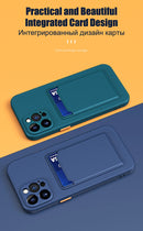 Capa Carteira de Silicone p/ iPhone – Porta-Cartão, Antiderrapante & Antimanchas