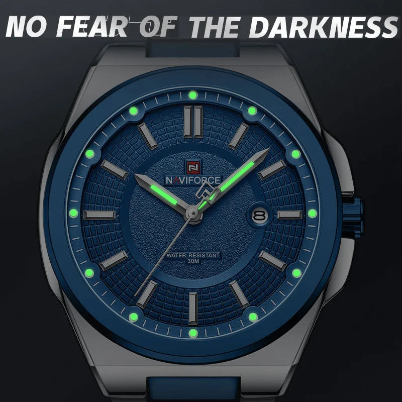 Relógio Masculino Aço Inox 43 mm | Quartz + Data 3 ATM