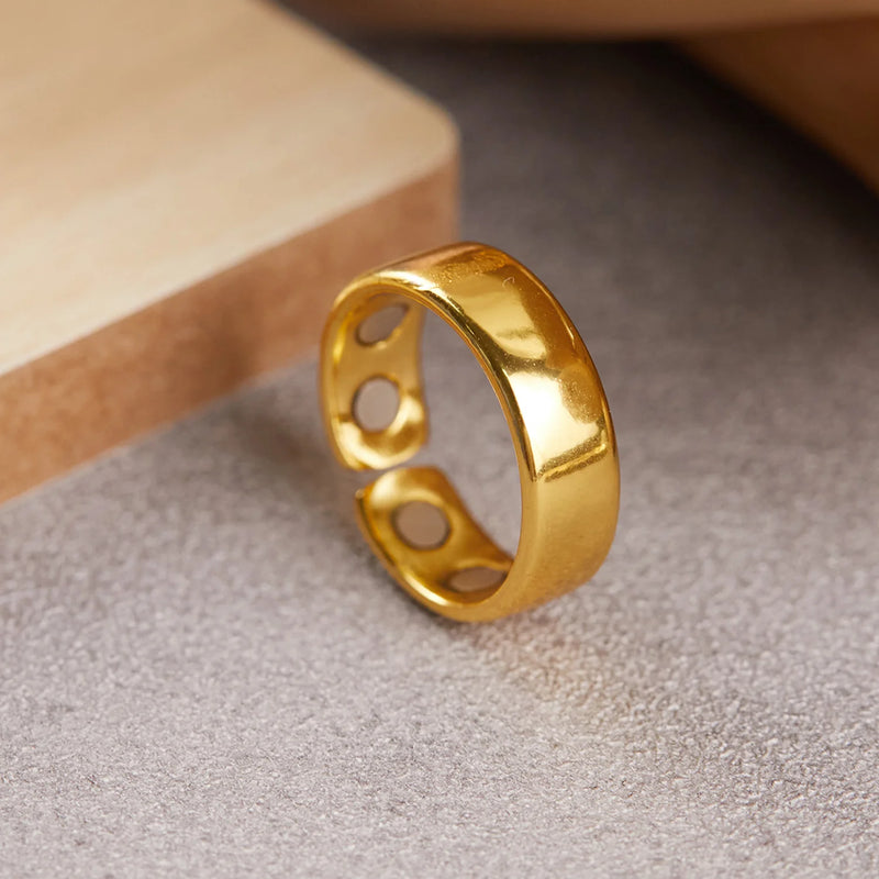 Anel Magnético Anti-Ronco por Acupressão – Discreto, Confortável e Ajustável para Noites Mais Silenciosas