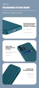 Capa Carteira de Silicone p/ iPhone – Porta-Cartão, Antiderrapante & Antimanchas