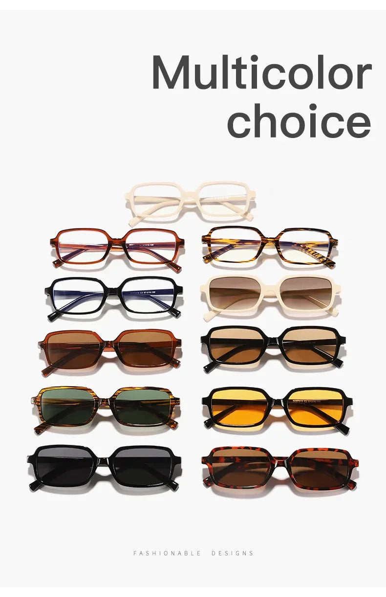 Óculos de Sol Retângulo Pequeno UV400 – Vintage 2025 Unissex