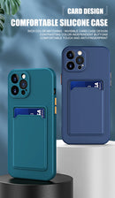 Capa Carteira de Silicone p/ iPhone – Porta-Cartão, Antiderrapante & Antimanchas