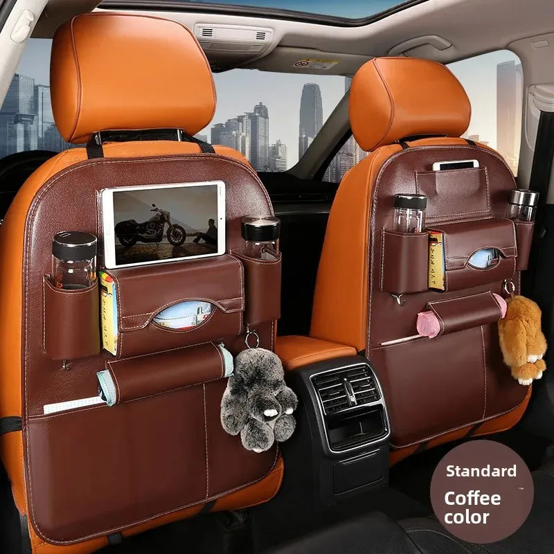 Organizador de Encosto em Couro PU – Porta-Objetos Universal p/ Carro