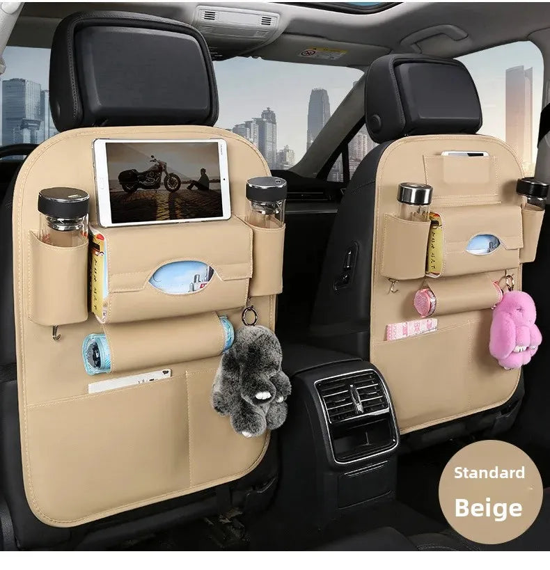 Organizador de Encosto em Couro PU – Porta-Objetos Universal p/ Carro