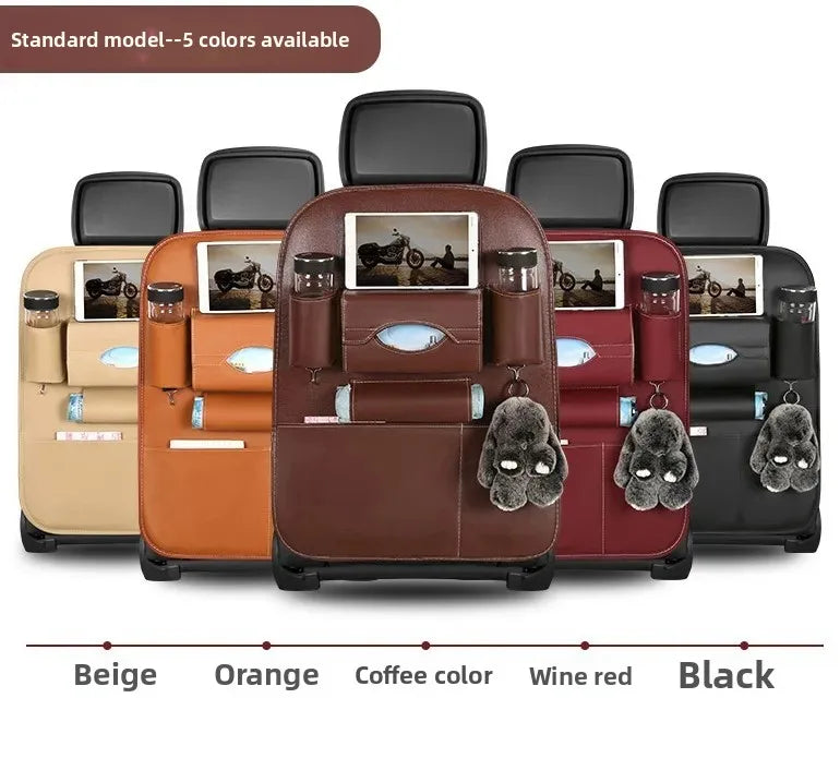 Organizador de Encosto em Couro PU – Porta-Objetos Universal p/ Carro