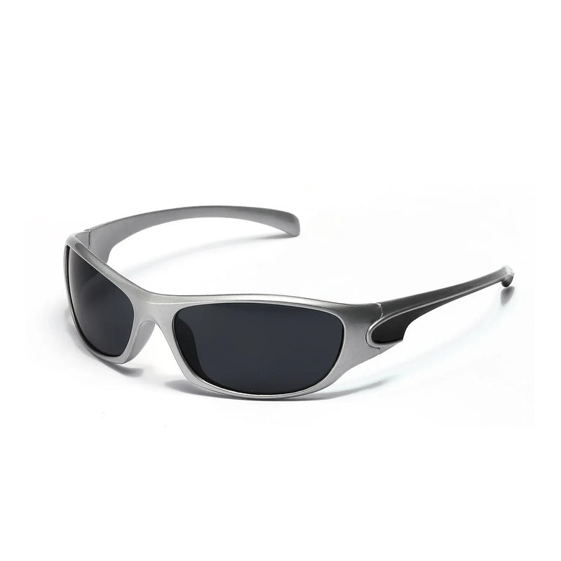 Óculos de Sol Y2K Punk Goggle Feminino – UV400, Lente PC, Estilo Retangular Envolvente