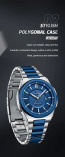 Relógio Masculino Aço Inox 43 mm | Quartz + Data 3 ATM