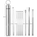 Kit Removedor de Cera – 9/10 Peças em Aço Inox com Estojo Portátil