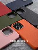 Capa YMW Magnetic de Couro Legítimo p/ iPhone 13 | Pro | Pro Max | mini