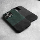 Capa Magnética ALCANTARA p/ iPhone 15/14 Pro & Pro Max – Luxo Automotivo, Anti-marcas, Grip Alto