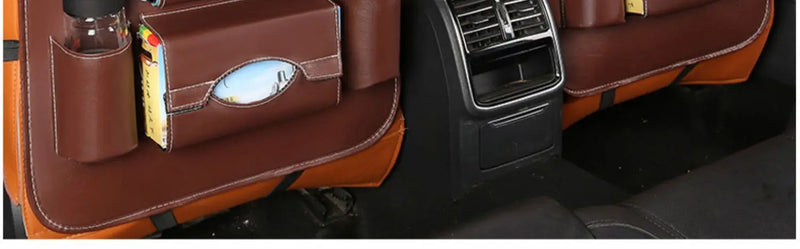 Organizador de Encosto em Couro PU – Porta-Objetos Universal p/ Carro