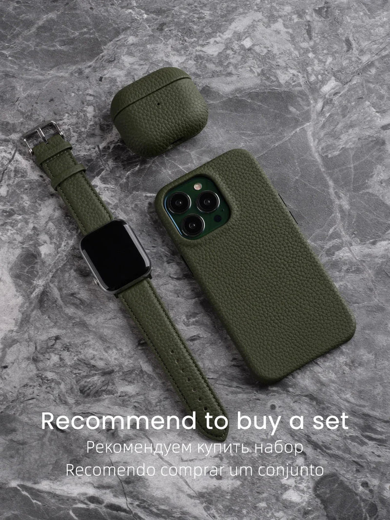 Capa YMW Magnetic de Couro Legítimo p/ iPhone 13 | Pro | Pro Max | mini