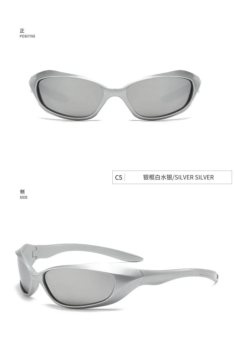 Óculos Y2K Punk Esportivo UV400 – Goggle Futurista Unissex